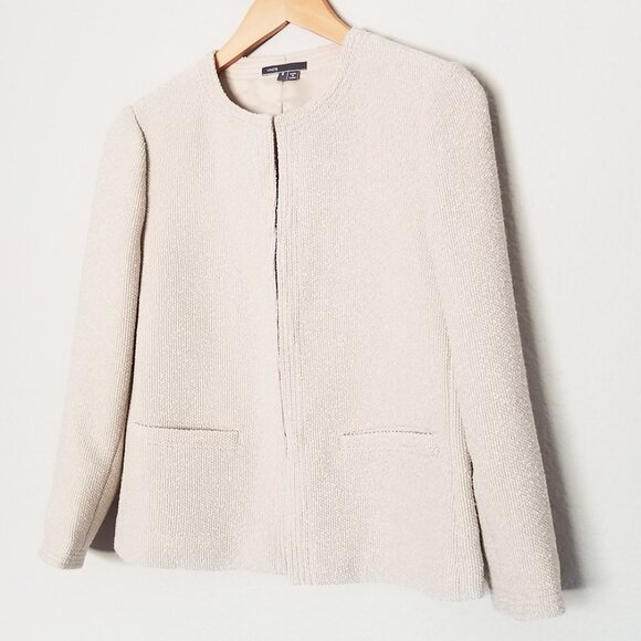 Vince Boucle Jacket Size 6 Blazer Textured 3/4 Sleeves Crop Office Preppy $365 - Picture 16 of 16